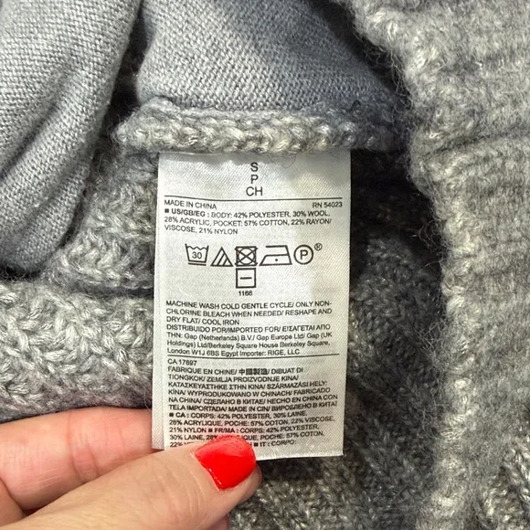 Banana Republic Gray Long Knit Cardigan Grandpa Sweater EUC S - Picture 7 of 8